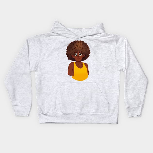 Radiant Afro Kids Hoodie by amys_warehouse 